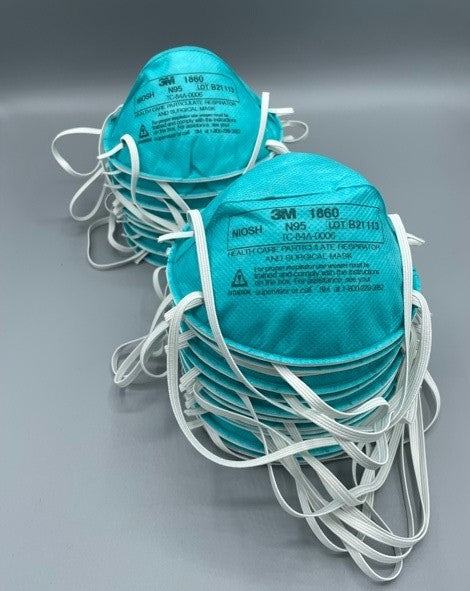 3M-N95-1860 Health Care Respirator and Surgical Mask-20 per box